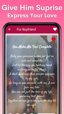 Love Poems for Him & Her android App screenshot 1